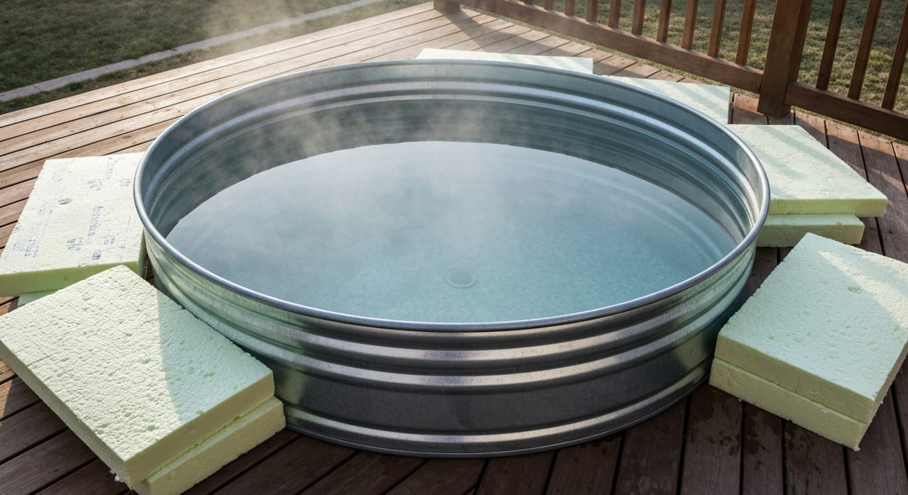 Stock tank cold plunge: a two-hour budget build